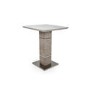 Grey Bar Table with 2 Grey Faux Leather Bar Stools