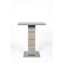 Grey Bar Table with 2 Grey Faux Leather Bar Stools 