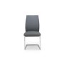 Set of 2 Grey Faux Leather Cantilever Dining Chairs - Hilton