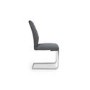 Set of 2 Grey Faux Leather Cantilever Dining Chairs - Hilton