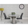 Set of 2 Grey Faux Leather Cantilever Dining Chairs - Hilton
