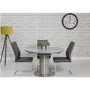 Set of 2 Grey Faux Leather Cantilever Dining Chairs - Hilton