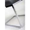 Set of 2 Grey Faux Leather Cantilever Dining Chairs - Hilton