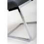 Set of 2 Grey Faux Leather Cantilever Dining Chairs - Hilton