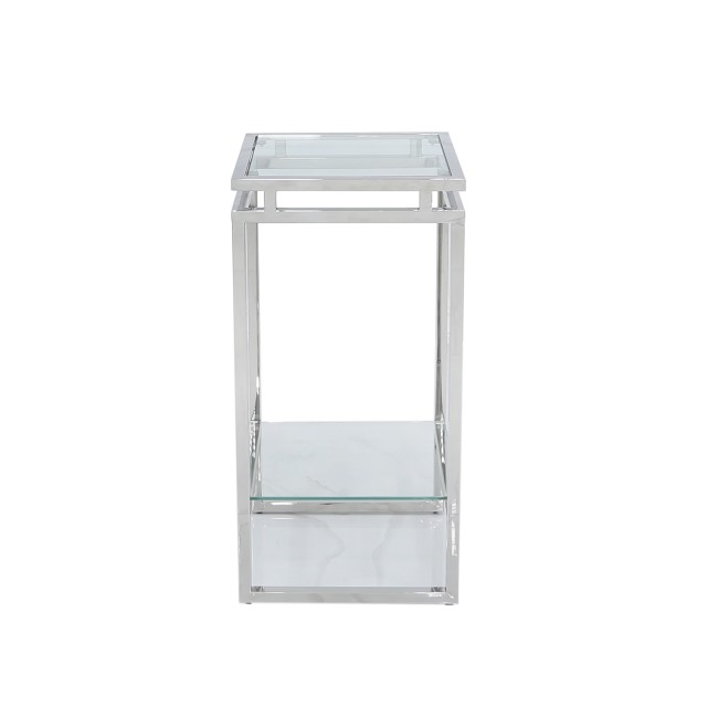 Small Glass & Stainless Steel Plant Stand