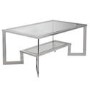Chrome Coffee Table with Glass Surface