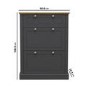 Slim Charcoal and Oak Shoe Cabinet - Devon