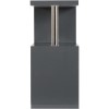 Charisma Side Table in Grey Gloss with 3 Shelves