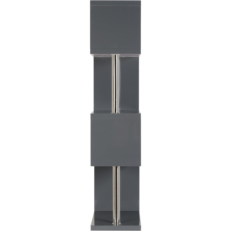 Charisma Bookcase in Grey Gloss with 5 Shelves