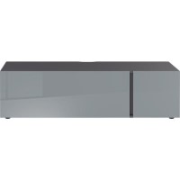 Grey Gloss TV Unit with Storage