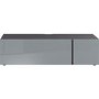 Grey Gloss TV Unit with Storage