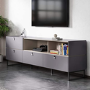 Wide Grey TV Stand with Storage - TV's up to 70" - Mamiko