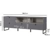Wide Grey TV Stand with Storage - TV&#39;s up to 70&quot; - Mamiko