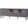 Wide Grey TV Stand with Storage - TV's up to 70" - Mamiko