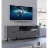 Wide Grey TV Stand with Storage - TV&#39;s up to 70&quot; - Mamiko