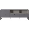 Wide Grey TV Stand with Storage - TV&#39;s up to 70&quot; - Mamiko
