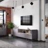 Wide Grey TV Stand with Storage - TV&#39;s up to 70&quot; - Mamiko