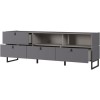 Wide Grey TV Stand with Storage - TV&#39;s up to 70&quot; - Mamiko