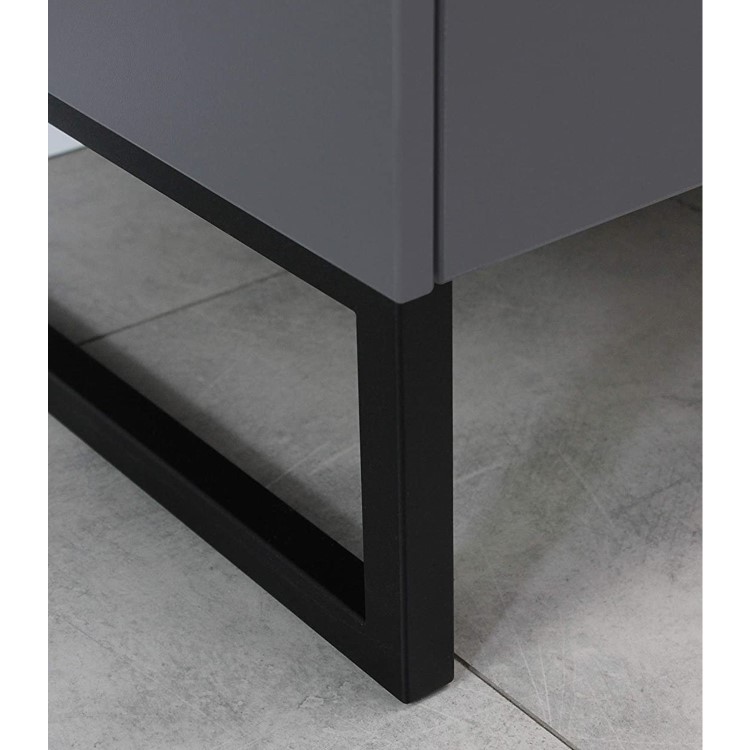 Wide Grey TV Stand with Storage - TV's up to 70" - Mamiko