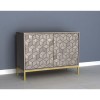 Grey Wash Sideboard with Gold Legs and 2 Doors - Alice