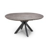 Grey Wood Effect Round Extendable Dining Table - Seats 4-6 - Manhattan