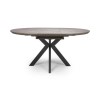 Grey Wood Effect Round Extendable Dining Table - Seats 4-6 - Manhattan