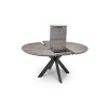 Grey Wood Effect Round Extendable Dining Table - Seats 4-6 - Manhattan