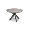 Grey Wood Effect Round Extendable Dining Table - Seats 4-6 - Manhattan