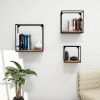 Set of 3 Industrial Style Wall Shelves