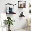 Set of 3 Industrial Style Wall Shelves