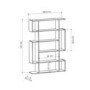 Grey Geometric Bookshelf with Multiple Open Shelves