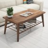Wooden Coffee Table with Spindle Shelf