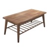 Wooden Coffee Table with Spindle Shelf