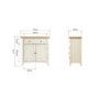 Bourton Small Sideboard in Cream and Light Oak