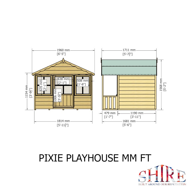 Shire Pixie Playhouse with Canopy