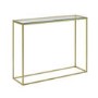 Gold Console Table with Glass Top