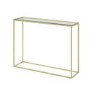 Gold Console Table with Glass Top