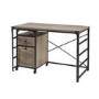 Industrial Wooden Desk with Drawer and Filing Cabinet - Foster