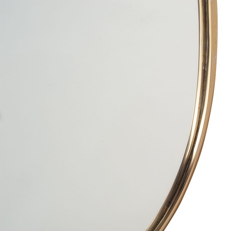 Jenson Gold Metal Oval Wall Mirror