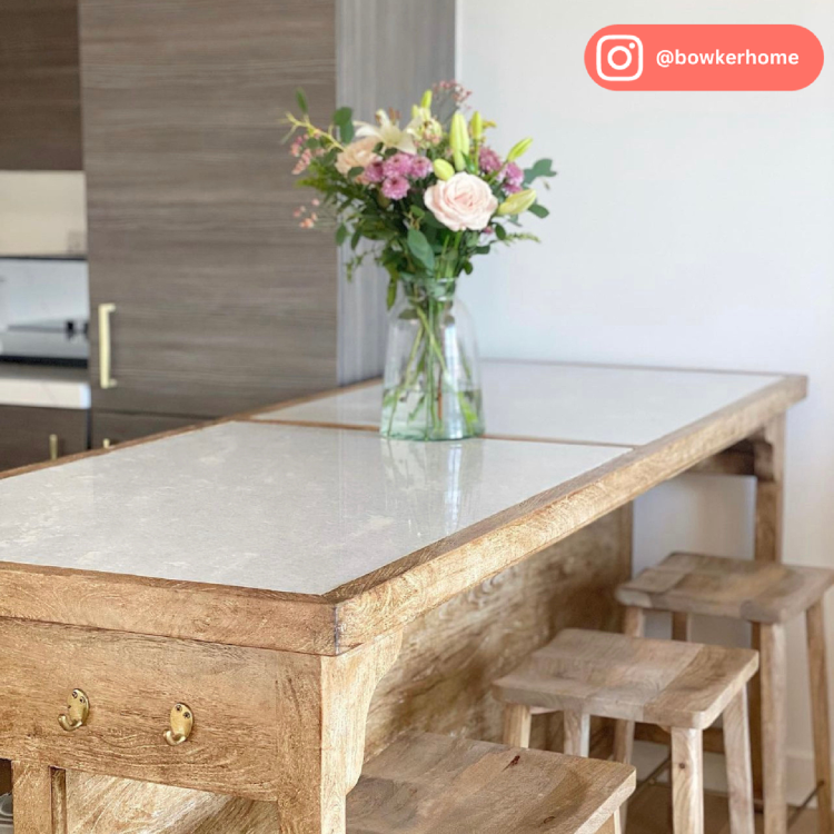 Large Wooden Freestanding Kitchen Island with Storage - Vancouver