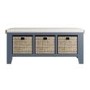 Navy Hallway Storage Bench - Pegasus