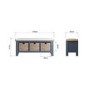 Navy Hallway Storage Bench - Pegasus
