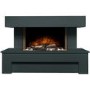 Adam Fireplace Suite with Remote Control in Charcoal Grey 43" - Havana