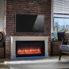 White Freestanding Electric Fireplace Suite with Down Lights - Suncrest Bradbury