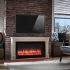 White Freestanding Electric Fireplace Suite with Down Lights - Suncrest Bradbury