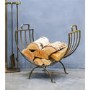 Ivyline Modern Brass Log Holder