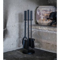Ivyline Black Companion Set with Leather Handles