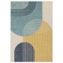 Retro Geometric Multicoloured Rug - 170 x 120 cm - Muse