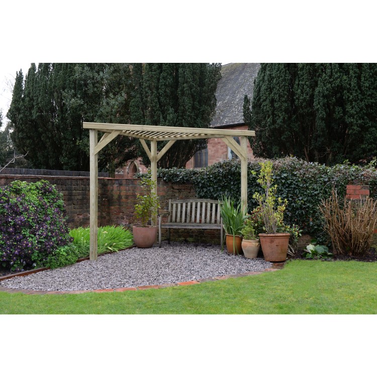 Forest Slatted Corner Pergola