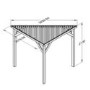Forest Slatted Corner Pergola